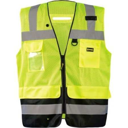 OCCUNOMIX Lux Lite Break-Away Surveyor Vest, Class 2, Type R, Yellow, XL LUX-LTGCSBK-YXL